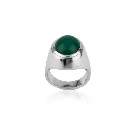 Green Agat Ring